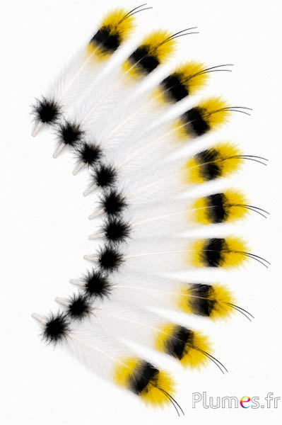 Oca - piuma indiana stile nativo - 30-35 cm - bianca-nera-gallo